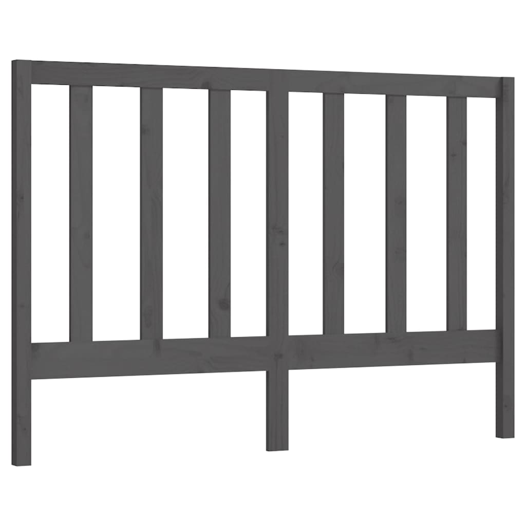 vidaXL Bed Headboard Grey 166x4x100 cm Solid Wood Pine