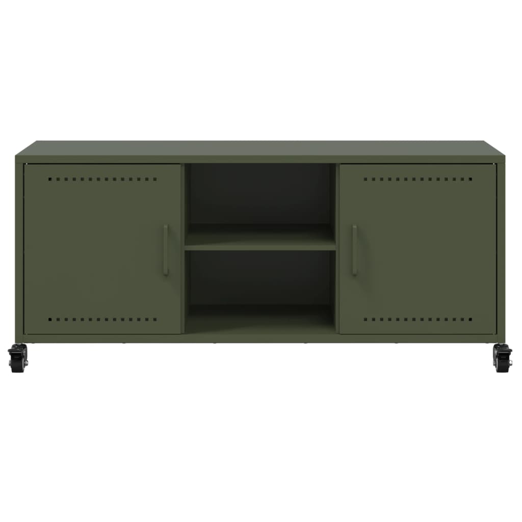 vidaXL TV Cabinet Olive Green 100.5x39x43.5 cm Steel