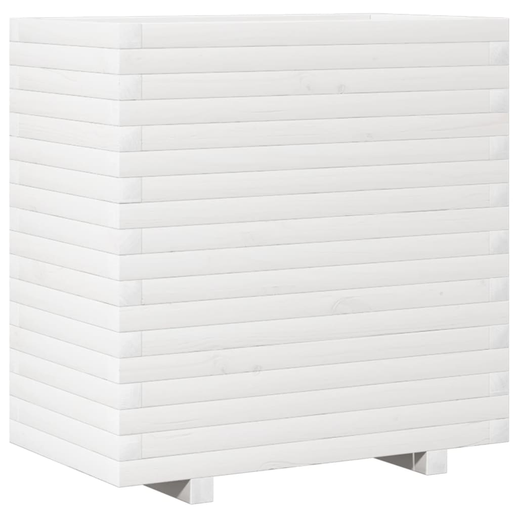 vidaXL Garden Planter White 70x40x72 cm Solid Wood Pine