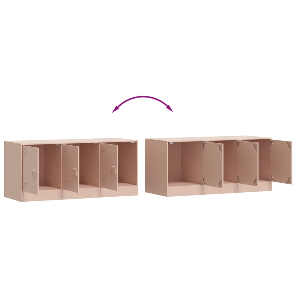 vidaXL TV Cabinet Pink 99x39x44 cm Steel