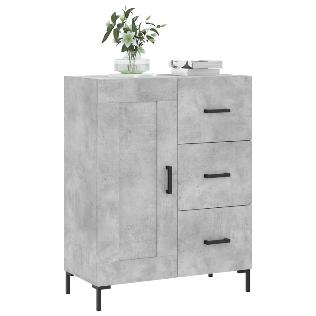 vidaXL Sideboard Concrete Grey 69.5x34x90 cm Engineered Wood