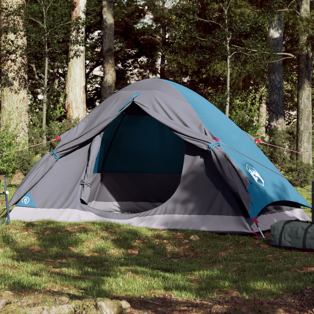 vidaXL Camping Tent Dome 2-Person Blue Waterproof