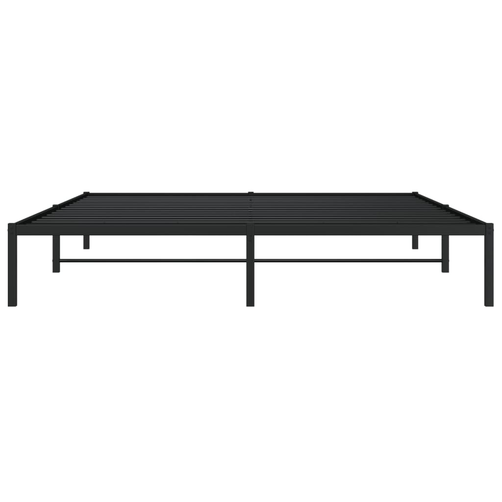 vidaXL Metal Bed Frame without Mattress Black 183x213 cm