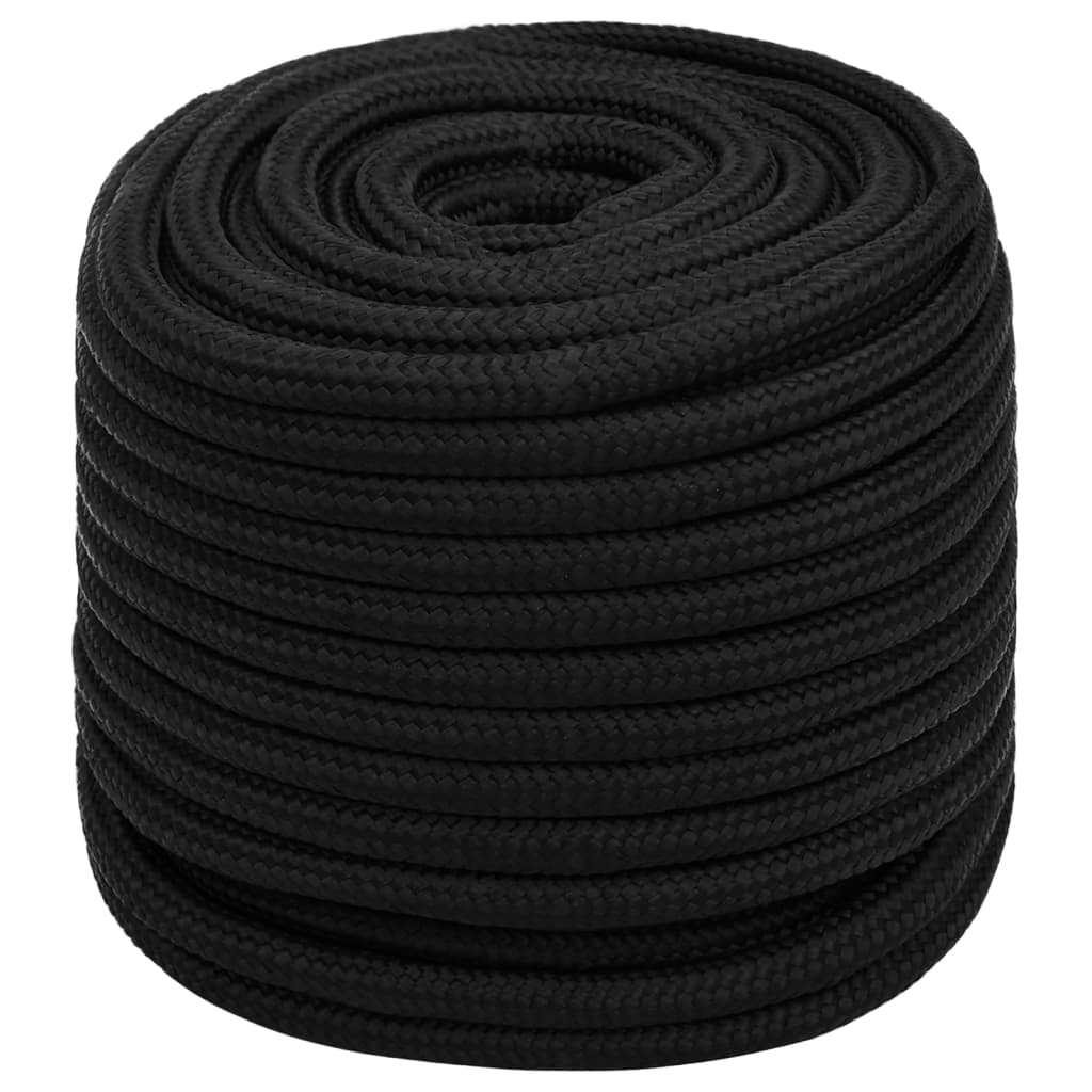 vidaXL Work Rope Black 18 mm 50 m Polyester