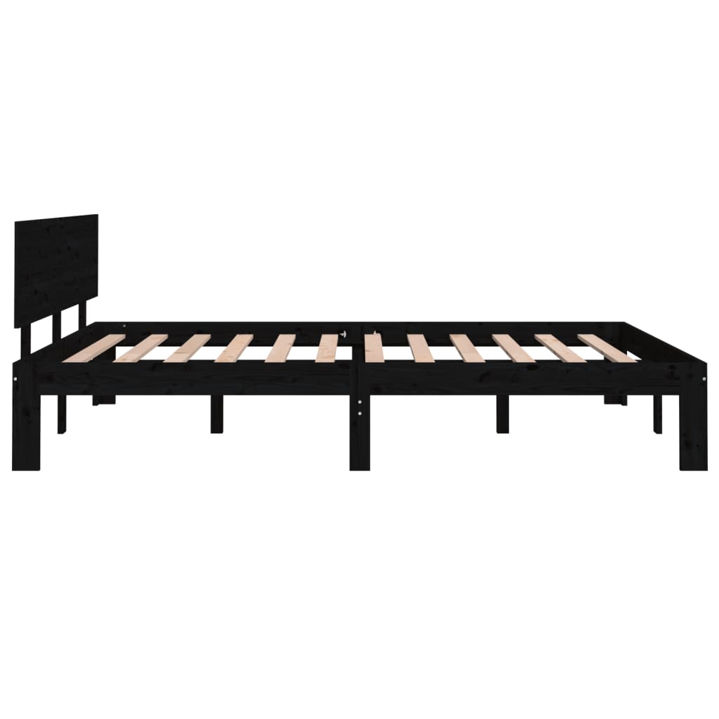 vidaXL Bed Frame without Mattress Black 135x190 cm Double