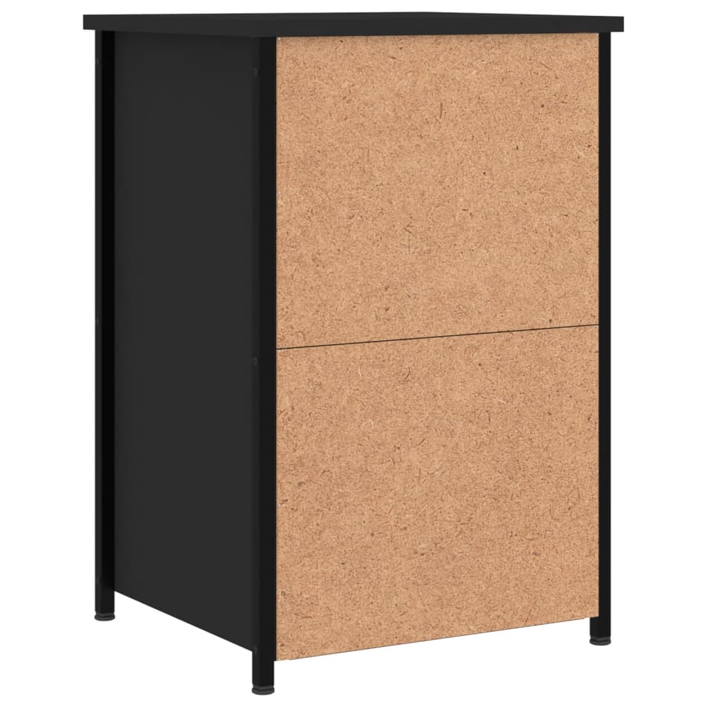 vidaXL Bedside Cabinets 2 pcs Black 40x36x60 cm Engineered Wood