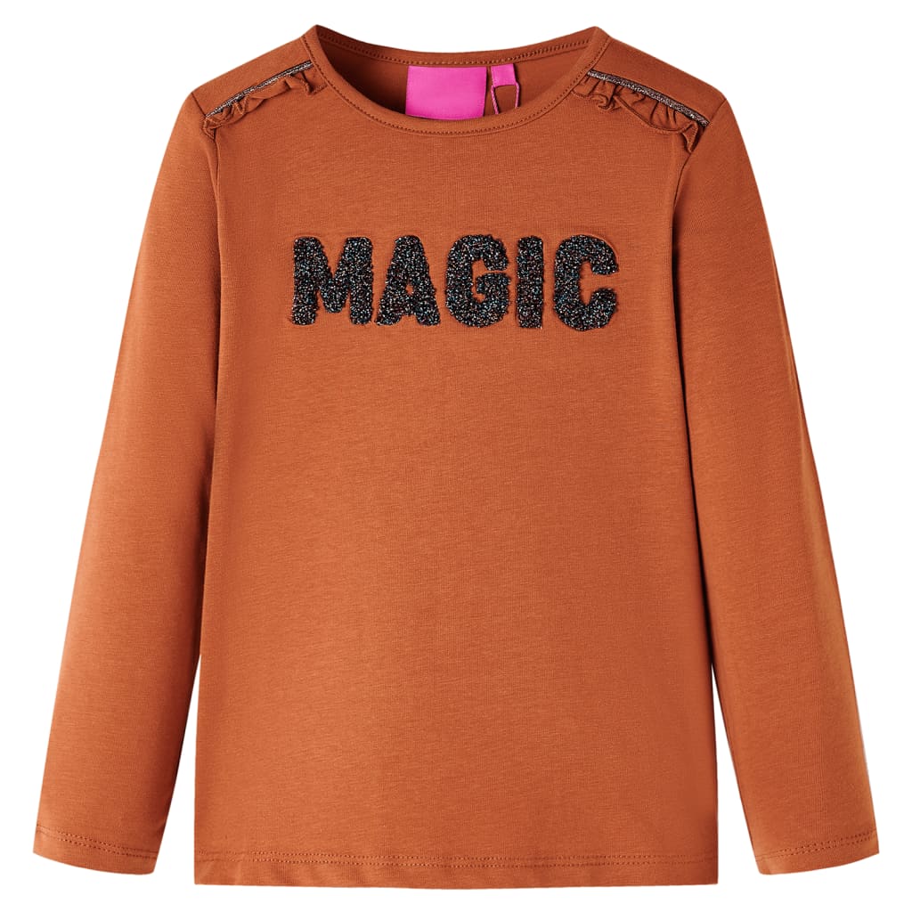 Kids' T-shirt with Long Sleeves Cognac 104