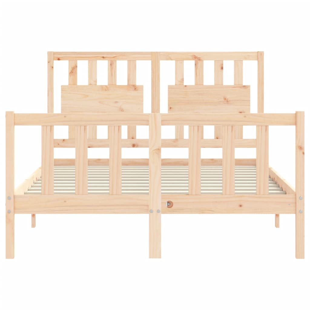 vidaXL Bed Frame without Mattress Small Double Solid Wood Pine