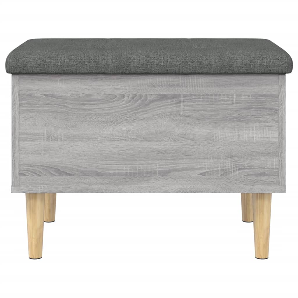 vidaXL Storage Bench Grey Sonoma 62x42x46 cm Engineered Wood