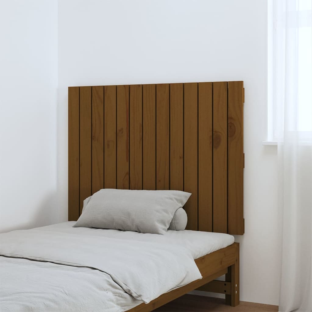 vidaXL Wall Headboard Honey Brown 82.5x3x60 cm Solid Wood Pine