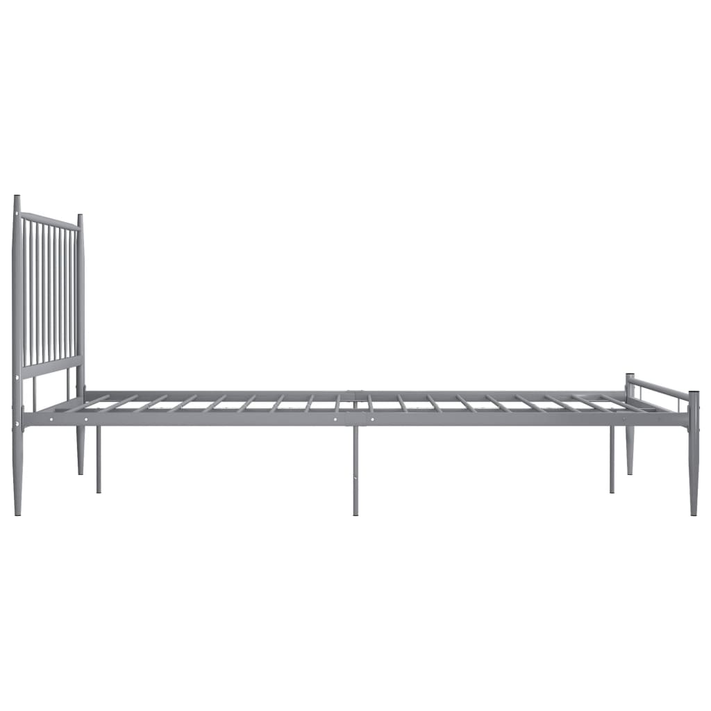 vidaXL Bed Frame without Mattress Grey Metal 120x200 cm