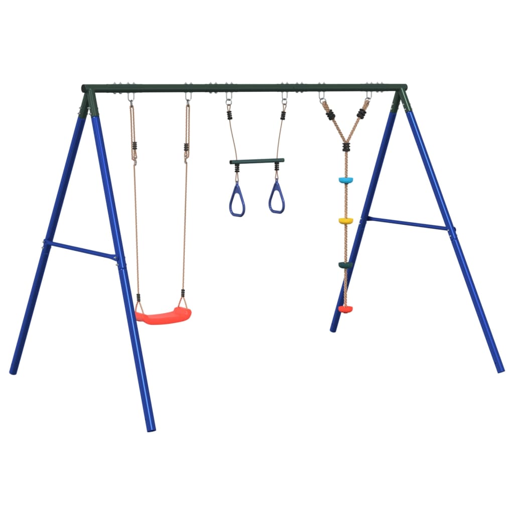 vidaXL Outdoor Swing Set with Swing. Trapeze. Disc Swing