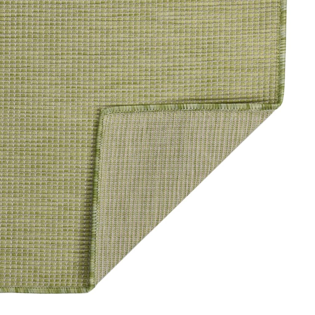 vidaXL Outdoor Flatweave Rug 80x250 cm Green