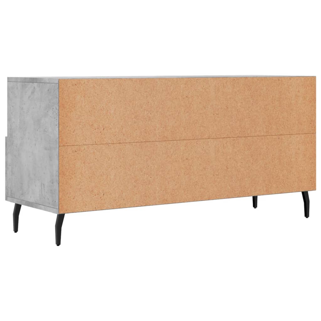 vidaXL TV Cabinet Concrete Grey 102x36x50 cm Engineered Wood