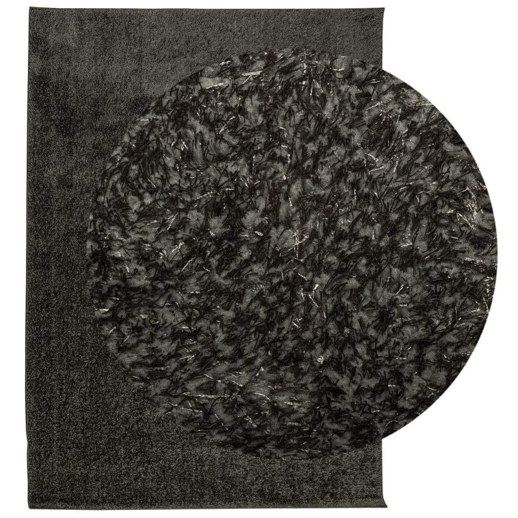 vidaXL Rug ISTAN High Pile Shiny Look Anthracite 240x340 cm