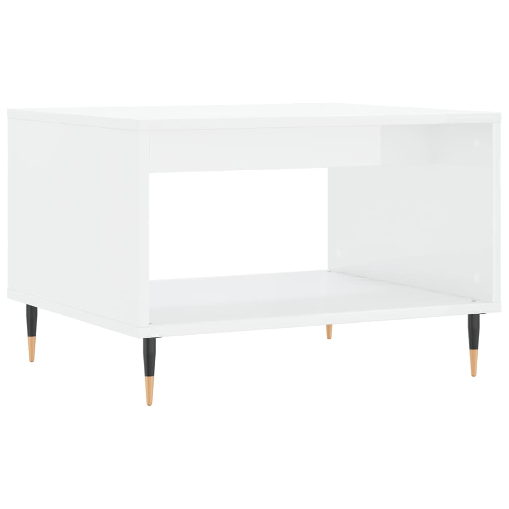 vidaXL Coffee Table High Gloss White 60x50x40 cm Engineered Wood