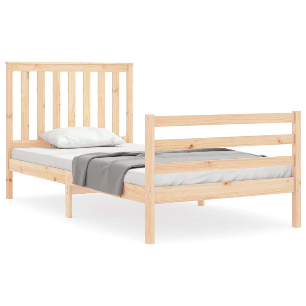 vidaXL Bed Frame without Mattress 100x200 cm Solid Wood