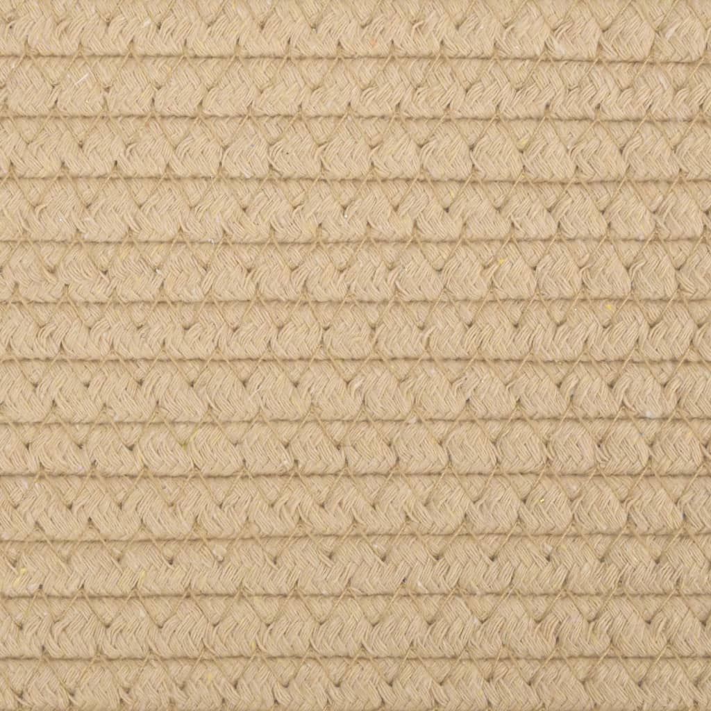 vidaXL Storage Basket Beige and White Ø40x35 cm Cotton