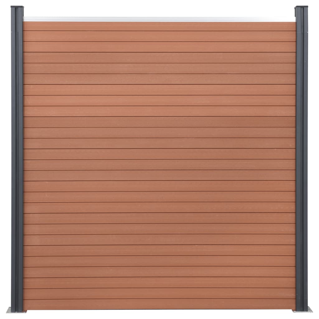 vidaXL Fence Panel Set Brown 526x186 cm WPC