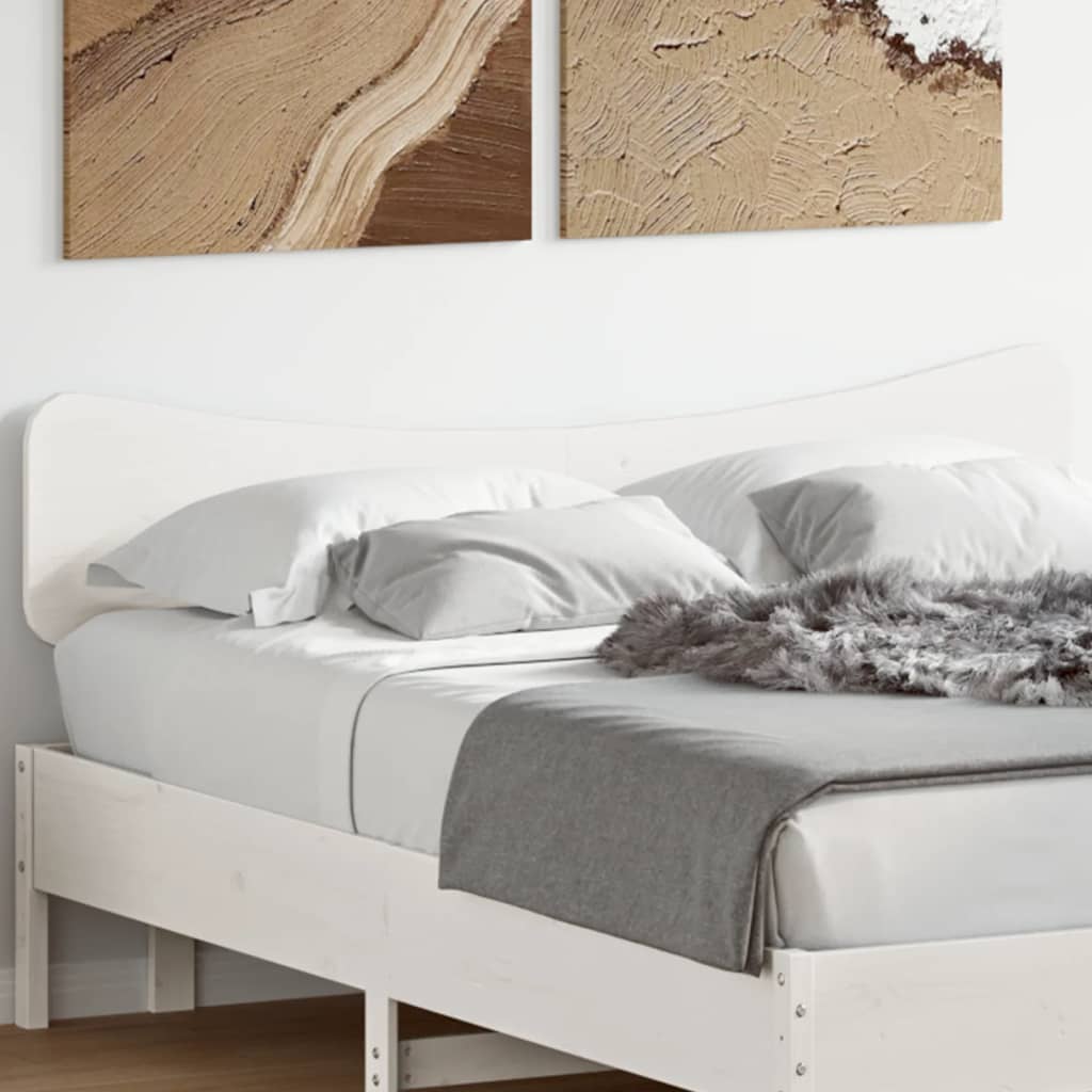 vidaXL Headboard White 140 cm Solid Wood Pine