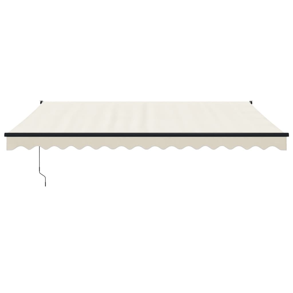 vidaXL Retractable Awning Cream 4x3 m Fabric and Aluminium