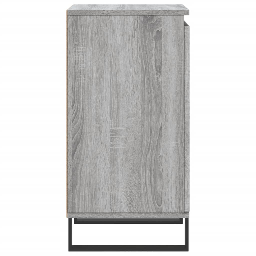 vidaXL Sideboards 2 pcs Grey Sonoma 40x35x70 cm Engineered Wood