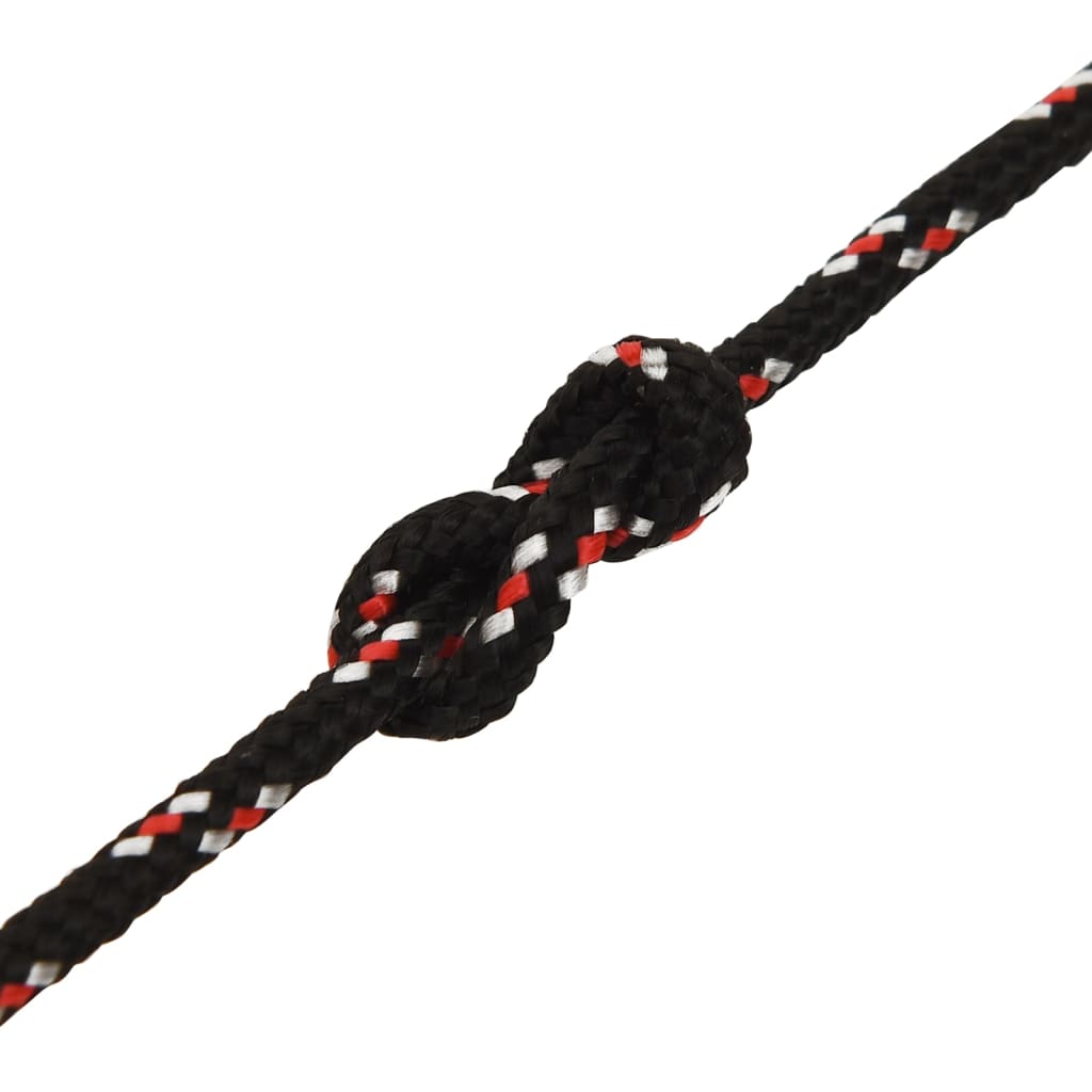 vidaXL Boat Rope Black 5 mm 100 m Polypropylene