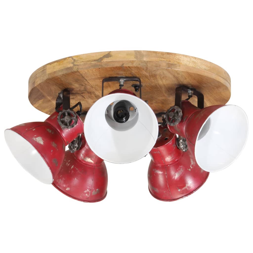 vidaXL Ceiling Lamp 25 W Distressed Red 50x50x25 cm E27