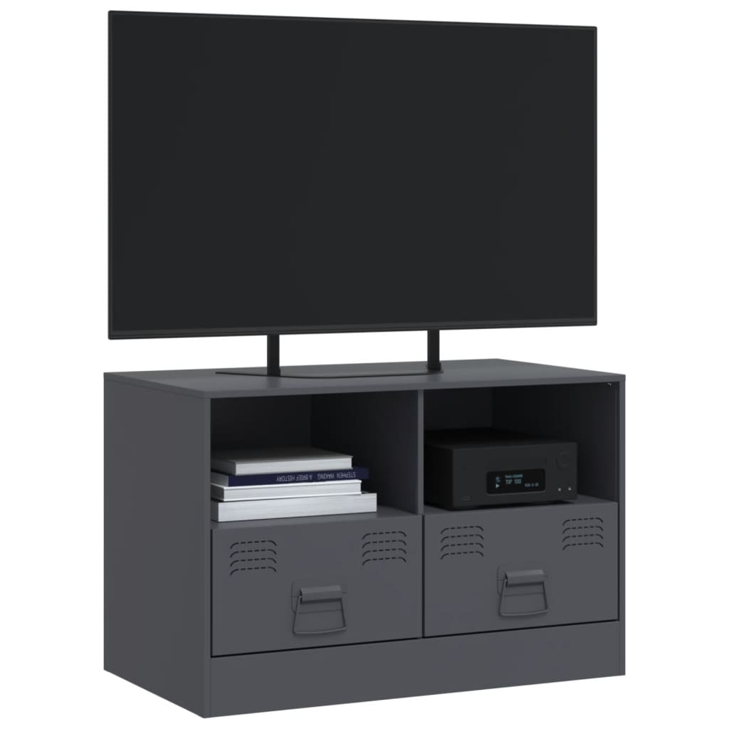 vidaXL TV Cabinet Anthracite 67x39x44 cm Steel