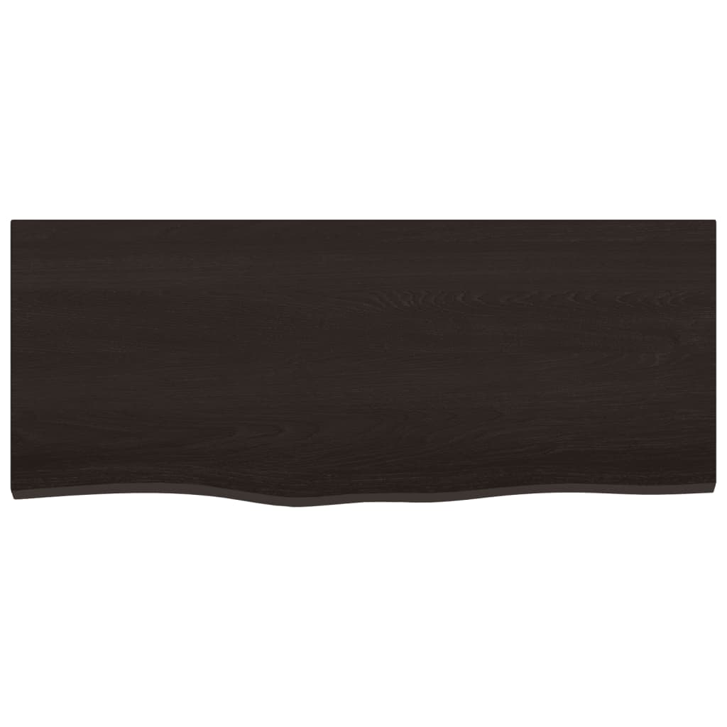 vidaXL Bathroom Countertop Dark Brown 100x40x2 cm Treated Solid Wood