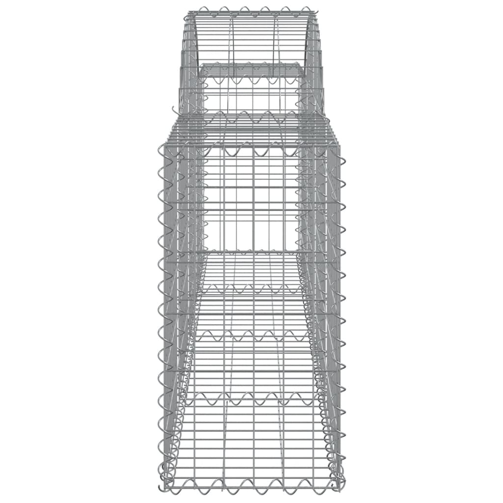 vidaXL Arched Gabion Baskets 20 pcs 200x30x60/80 cm Galvanised Iron