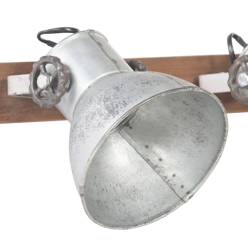 vidaXL Industrial Wall Lamp Silver 90x25 cm E27