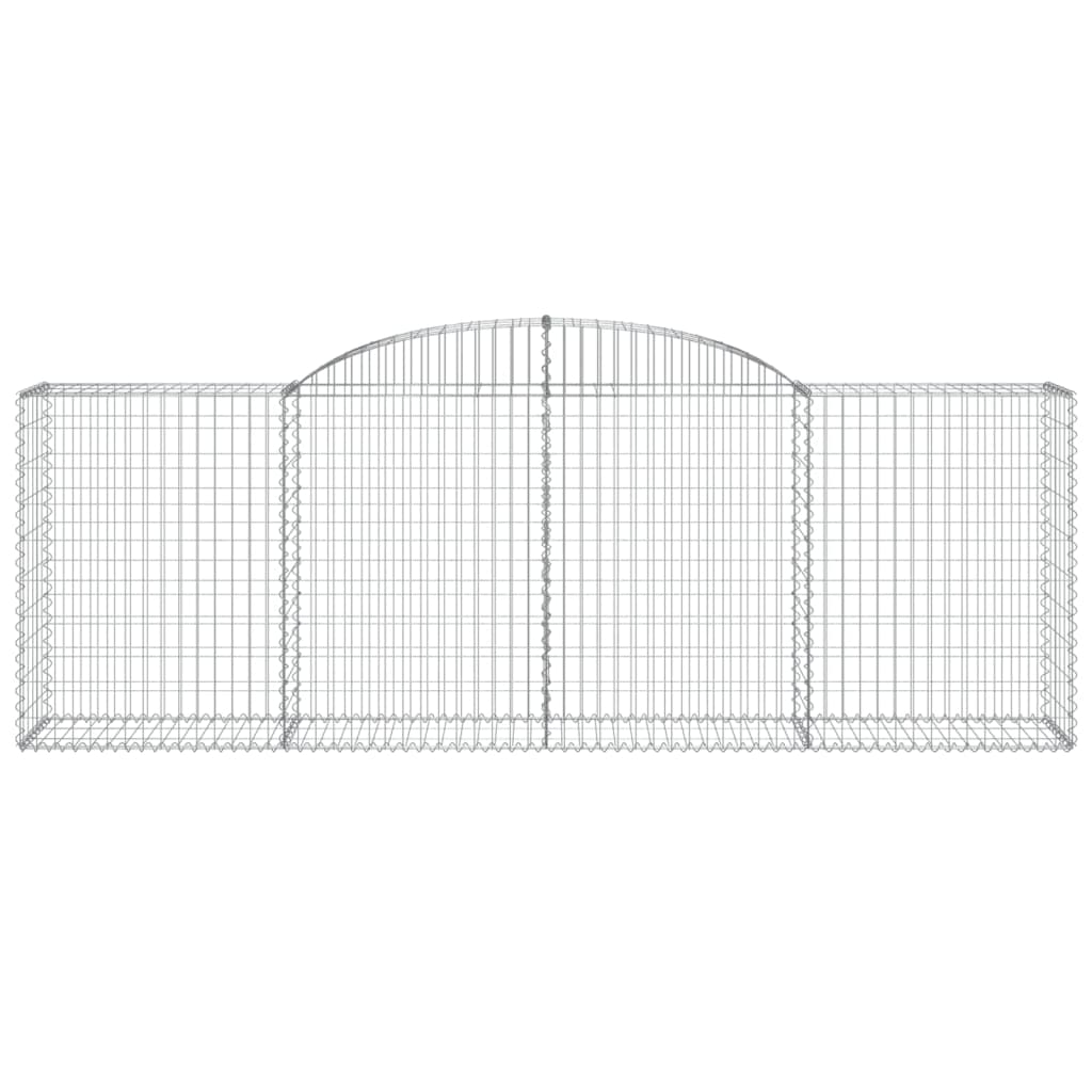 vidaXL Arched Gabion Baskets 13 pcs 300x50x100/120 cm Galvanised Iron