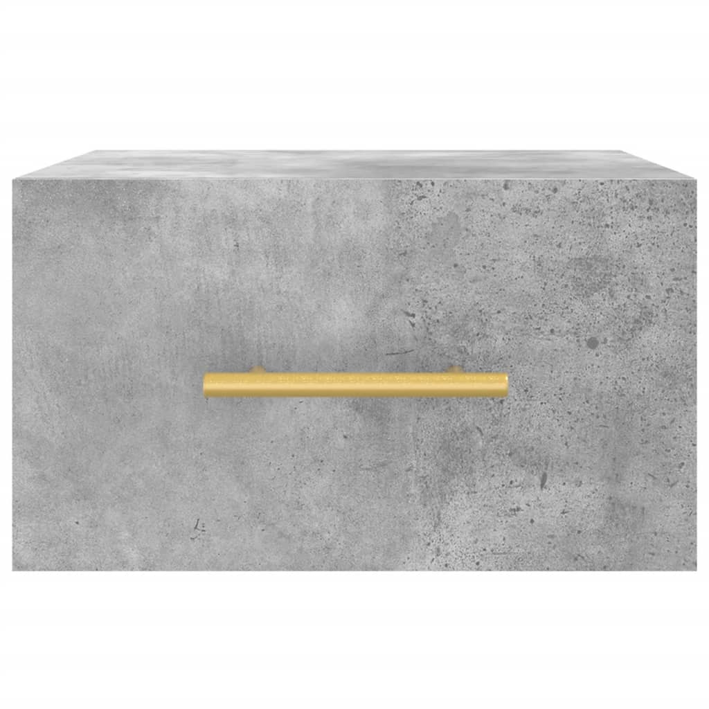 vidaXL Wall-mounted Bedside Cabinet Concrete Grey 35x35x20 cm