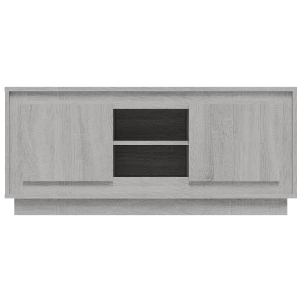 vidaXL TV Cabinet Grey Sonoma 102x35x45 cm Engineered Wood