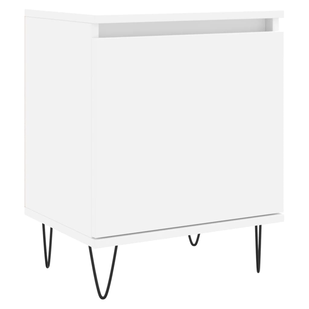 vidaXL Bedside Cabinet White 40x30x50 cm Engineered Wood