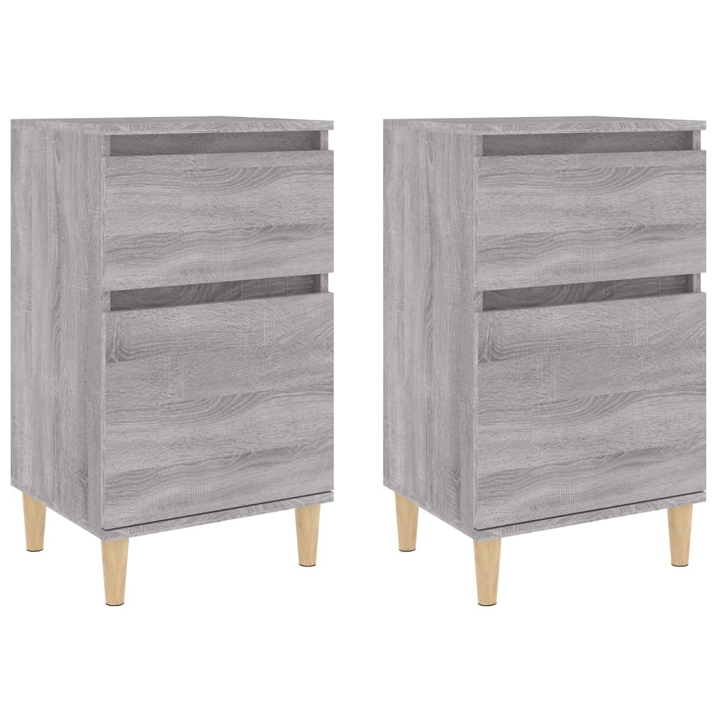 vidaXL Bedside Cabinets 2 pcs Grey Sonoma 40x35x70 cm