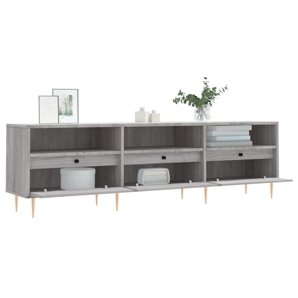 vidaXL TV Cabinet Grey Sonoma 150x30x44.5 cm Engineered Wood