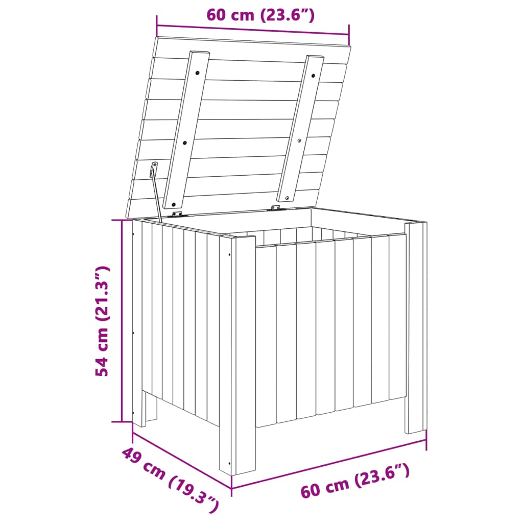 vidaXL Storage Box with Lid RANA 60x49x54 cm Solid Wood Pine