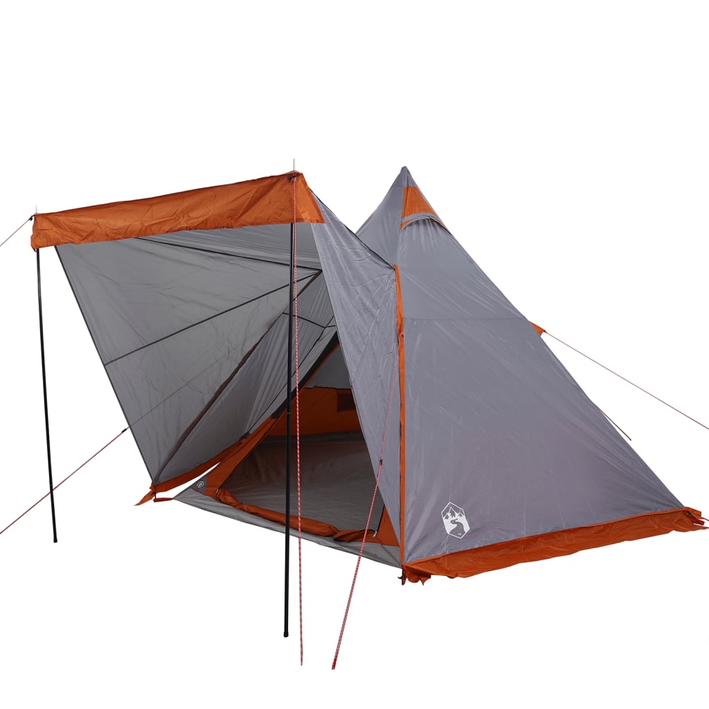 vidaXL Family Tent Tipi 6-Person Grey Waterproof