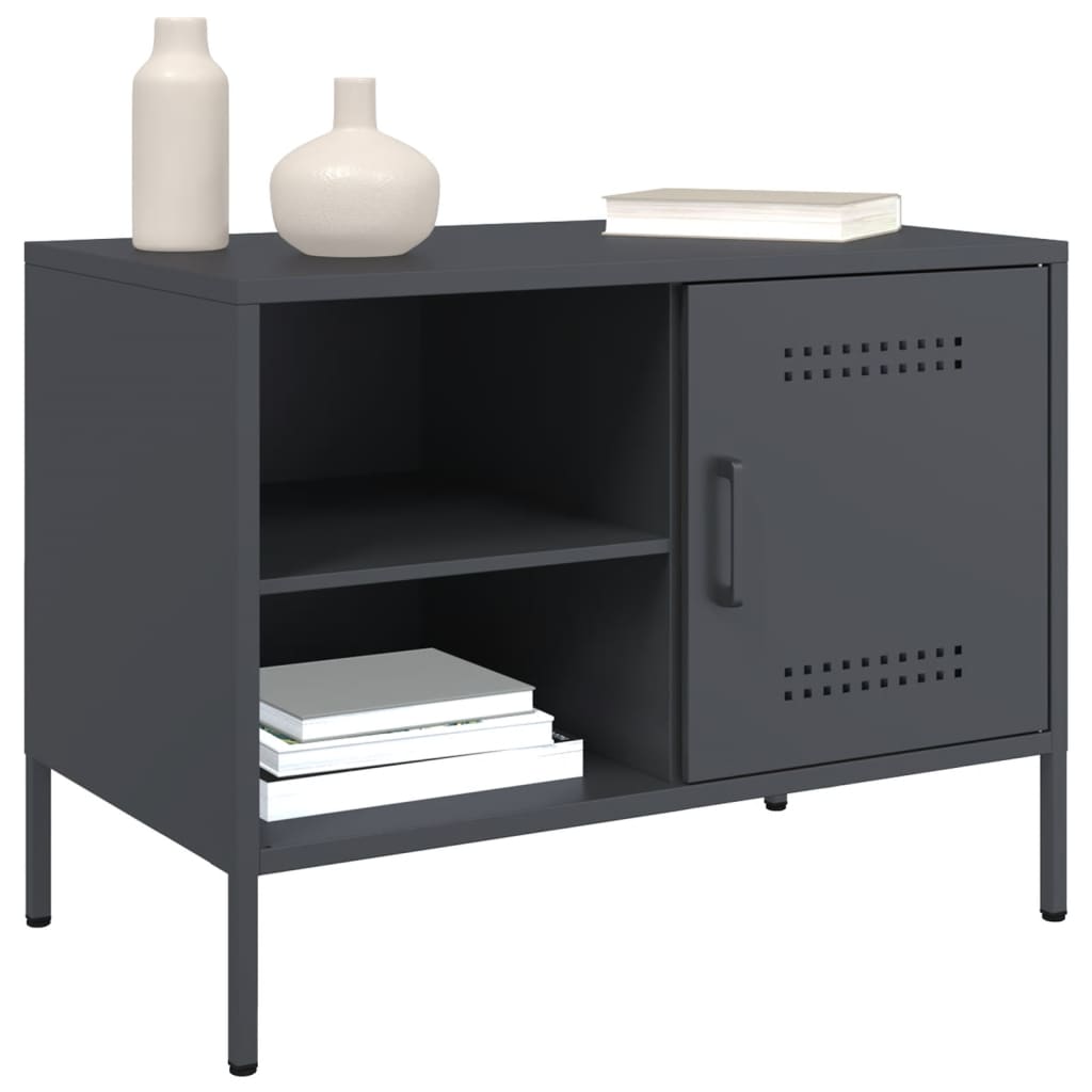 vidaXL TV Cabinet Anthracite 68x39x50.5 cm Steel