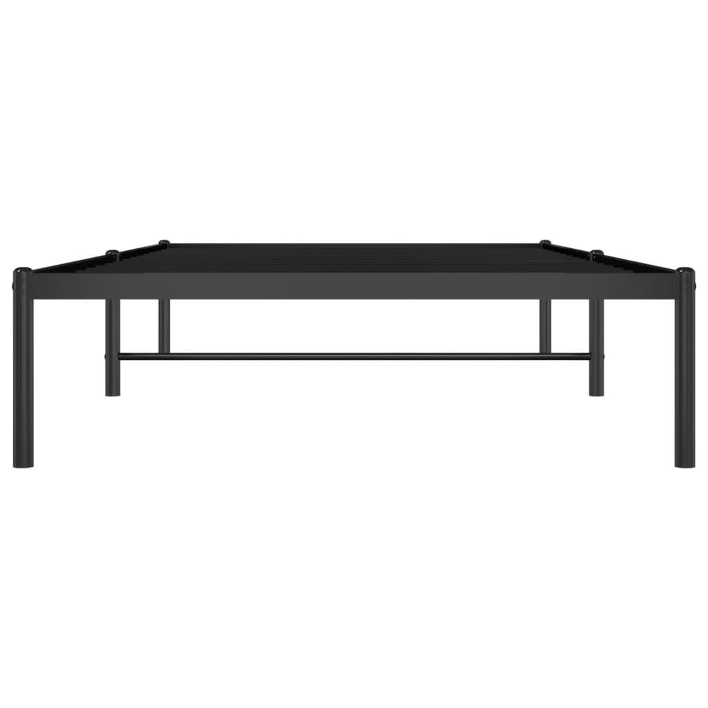 vidaXL Metal Bed Frame without Mattress Black 100x200 cm