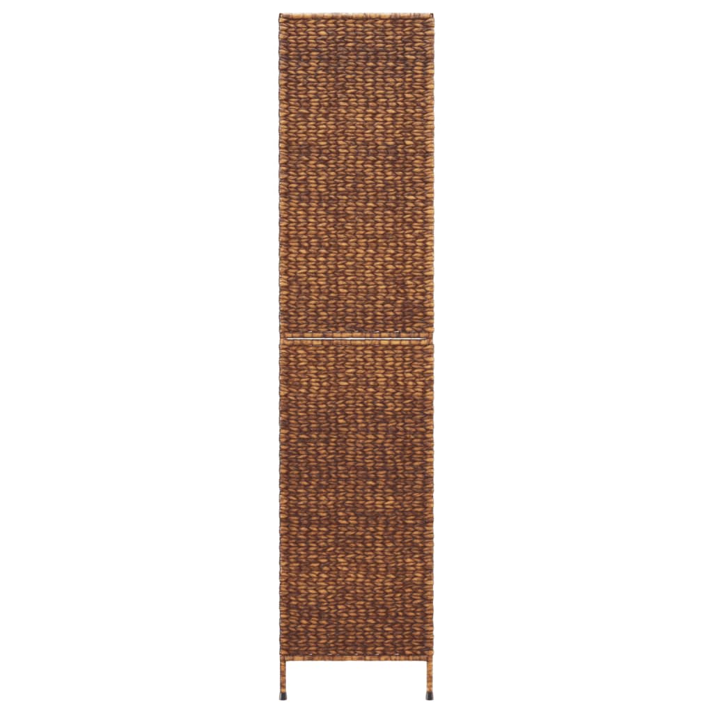 vidaXL Room Divider 5-Panel Brown 205x180 cm Water Hyacinth