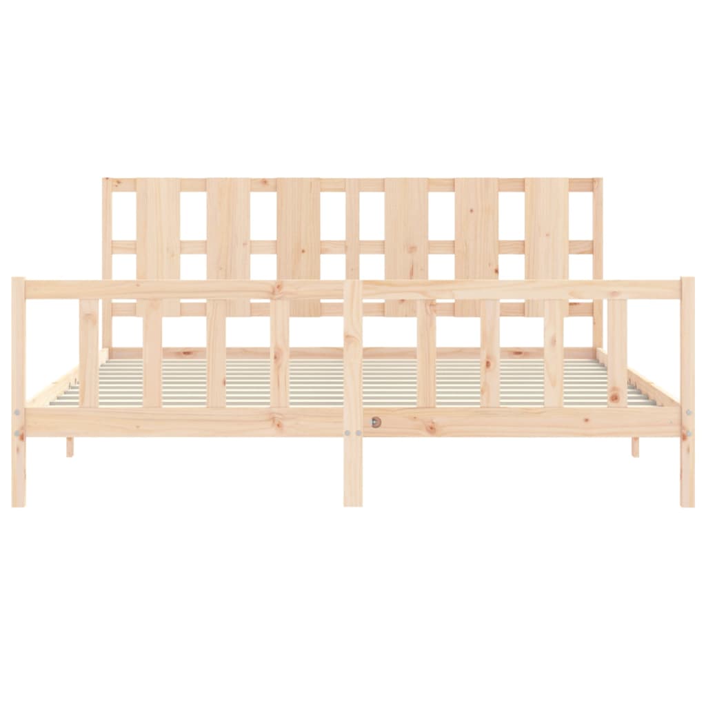 vidaXL Bed Frame without Mattress Solid Wood Pine