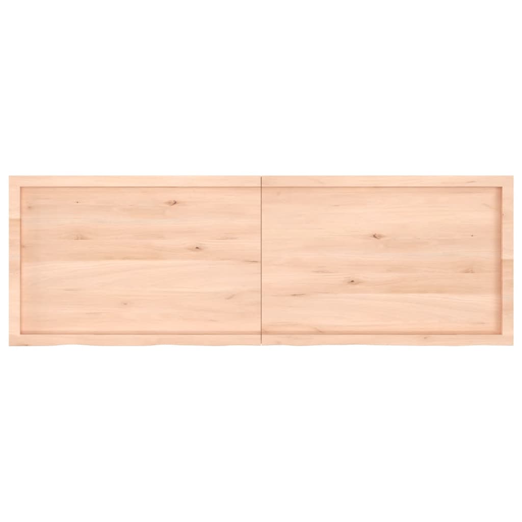 vidaXL Wall Shelf 180x60x(2-4) cm Untreated Solid Wood Oak