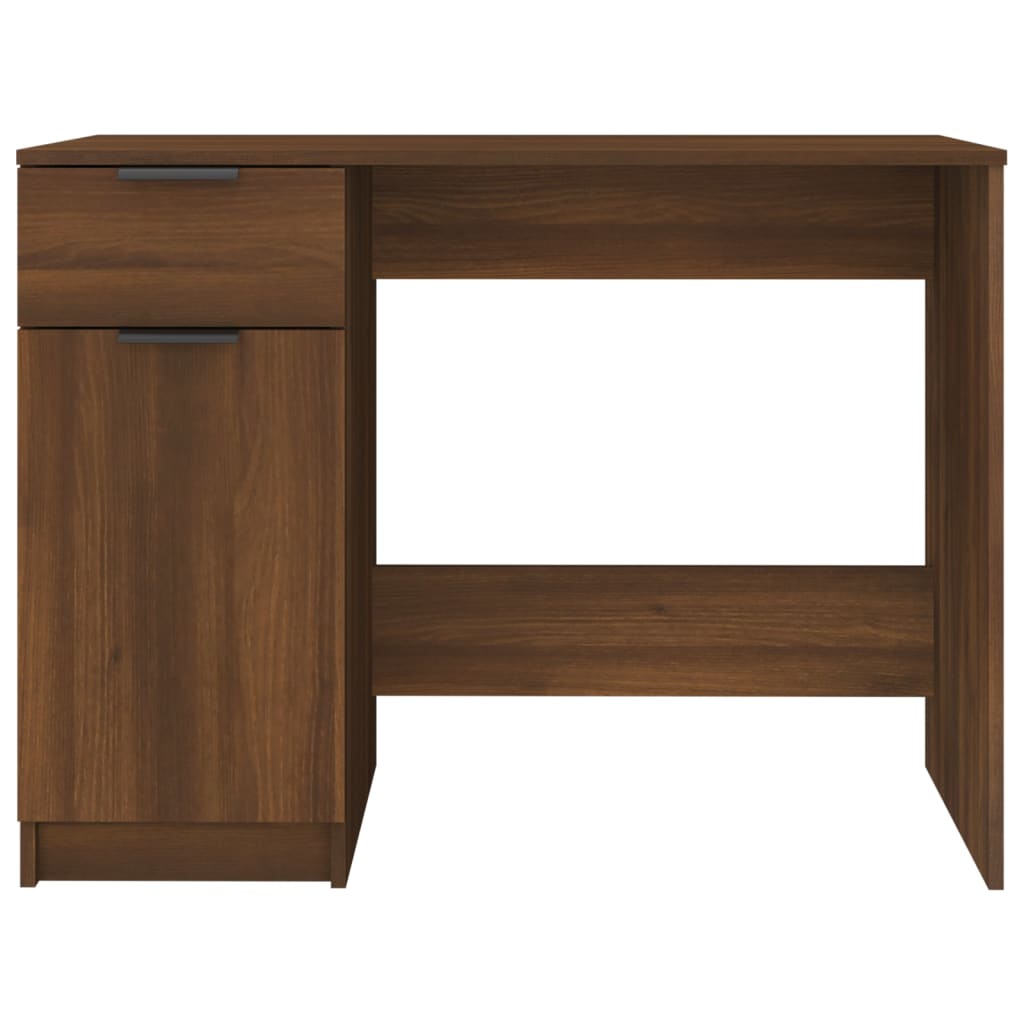 vidaXL Desk Brown Oak 100x50x75 cm Engineered Wood