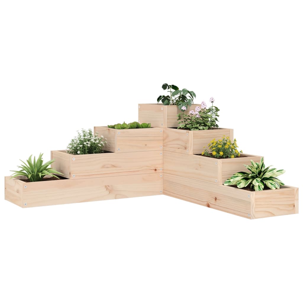 vidaXL Garden Planter 4-Tier 80.5x79x36 cm Solid Wood Pine