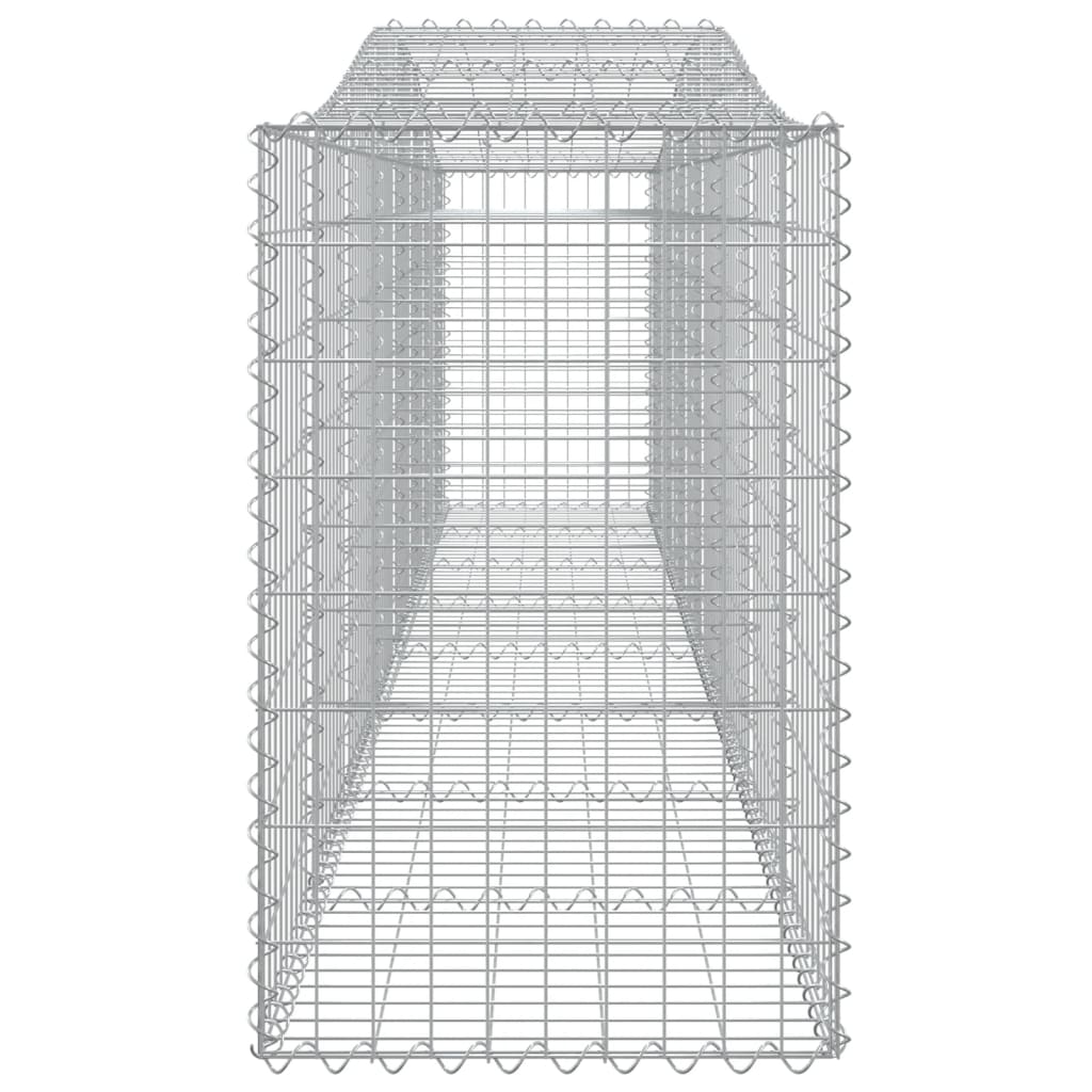 vidaXL Arched Gabion Baskets 10 pcs 400x50x80/100 cm Galvanised Iron