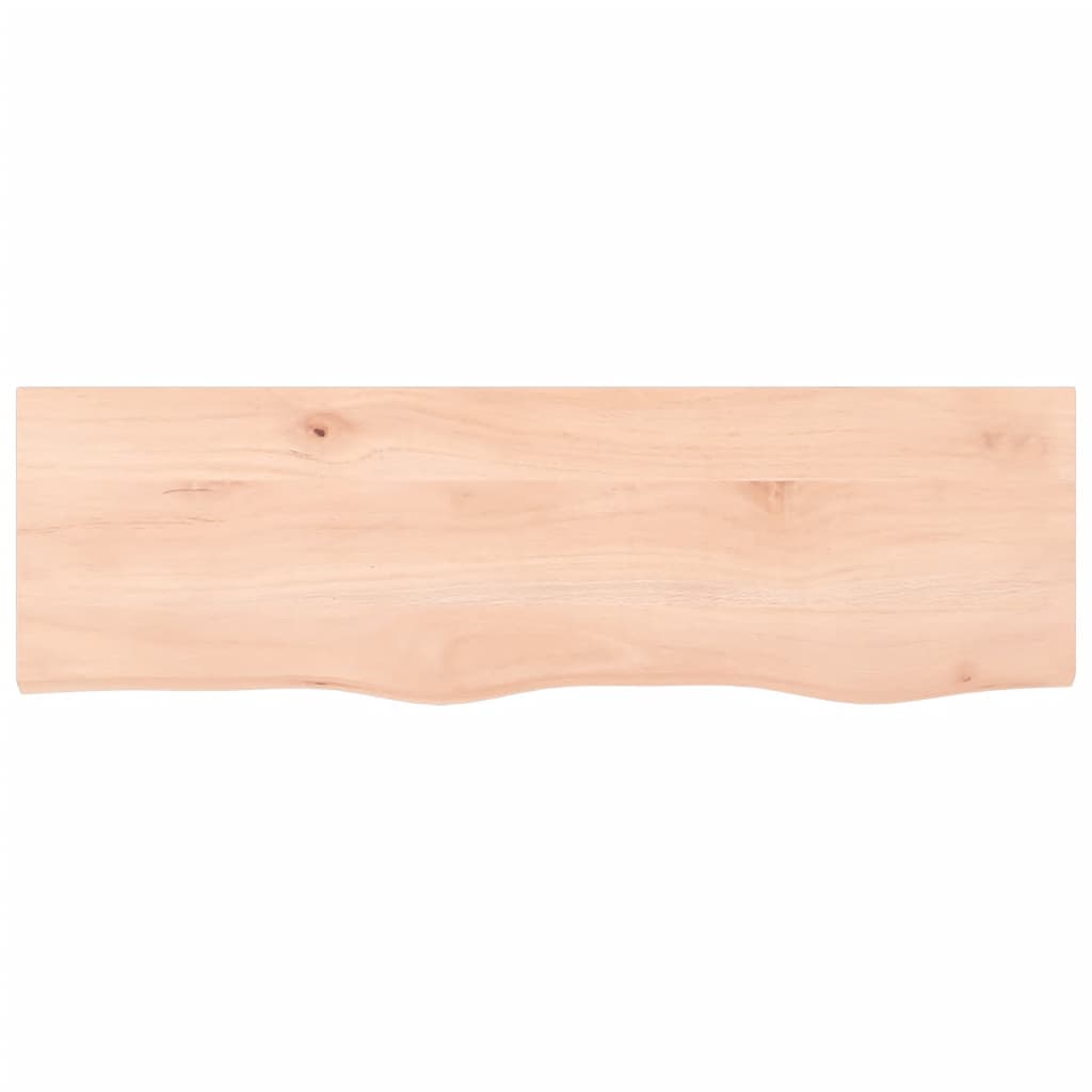 vidaXL Wall Shelf 100x30x(2-4) cm Untreated Solid Wood Oak