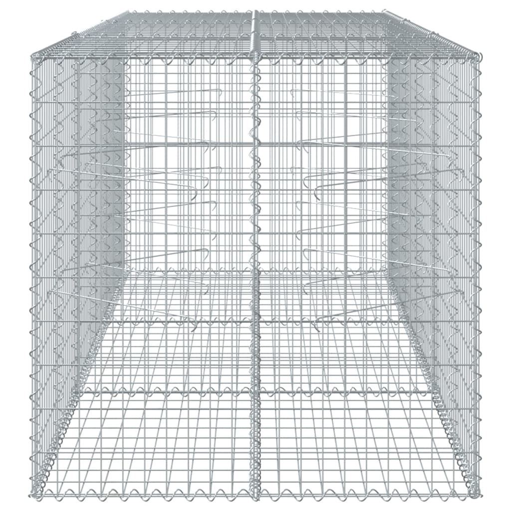 vidaXL Gabion Basket with Cover 300x100x100 cm Galvanised Iron